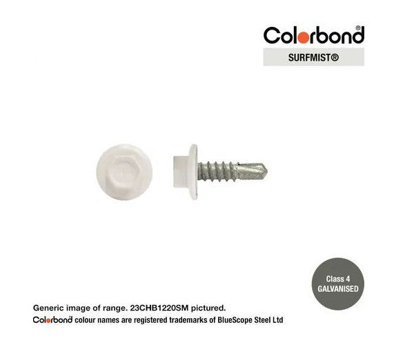 Self-Drilling ROOFING Screw PAINTED HEX Head GALV